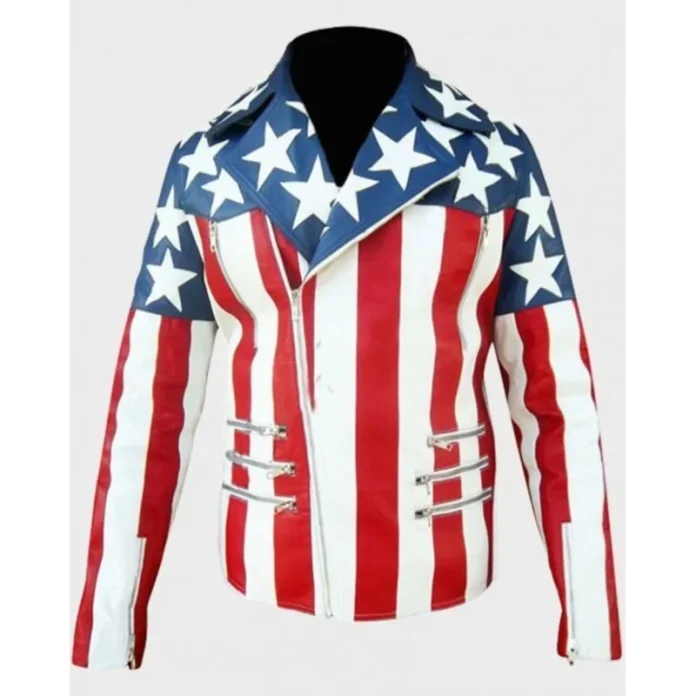 USA FLAG Leather Jacket